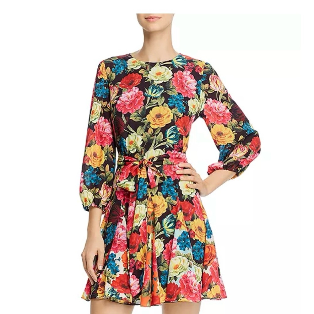 Alice + Olivia Multicolor Floral Long Sleeve Dress